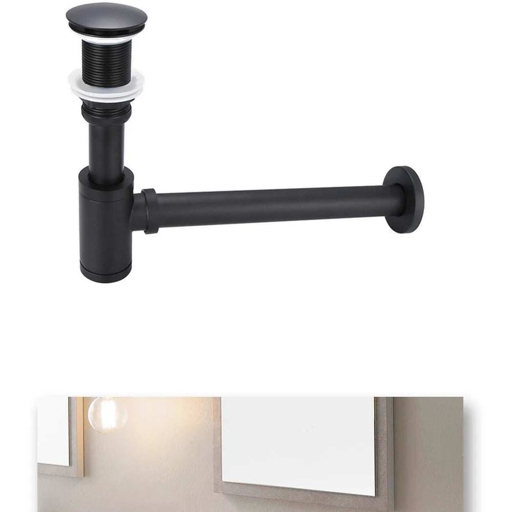 Black Bathroom Basin Bottle Trap Sink Waste Siphon Pipe Kits Toilet Deodorization Insect Stopper Drain Fittings Bathroom Basin Shoppers Synchrony