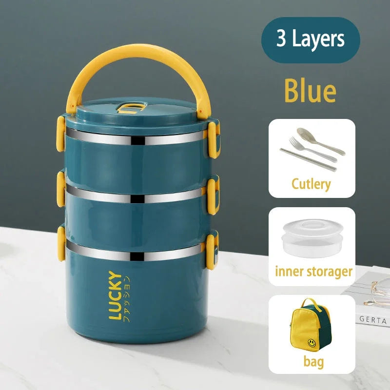 Portable Lunch Box Thermo Insulation Bento Thermos Containers Bento Bag Food Warmer for Kids Food Containers Shoppers Synchrony