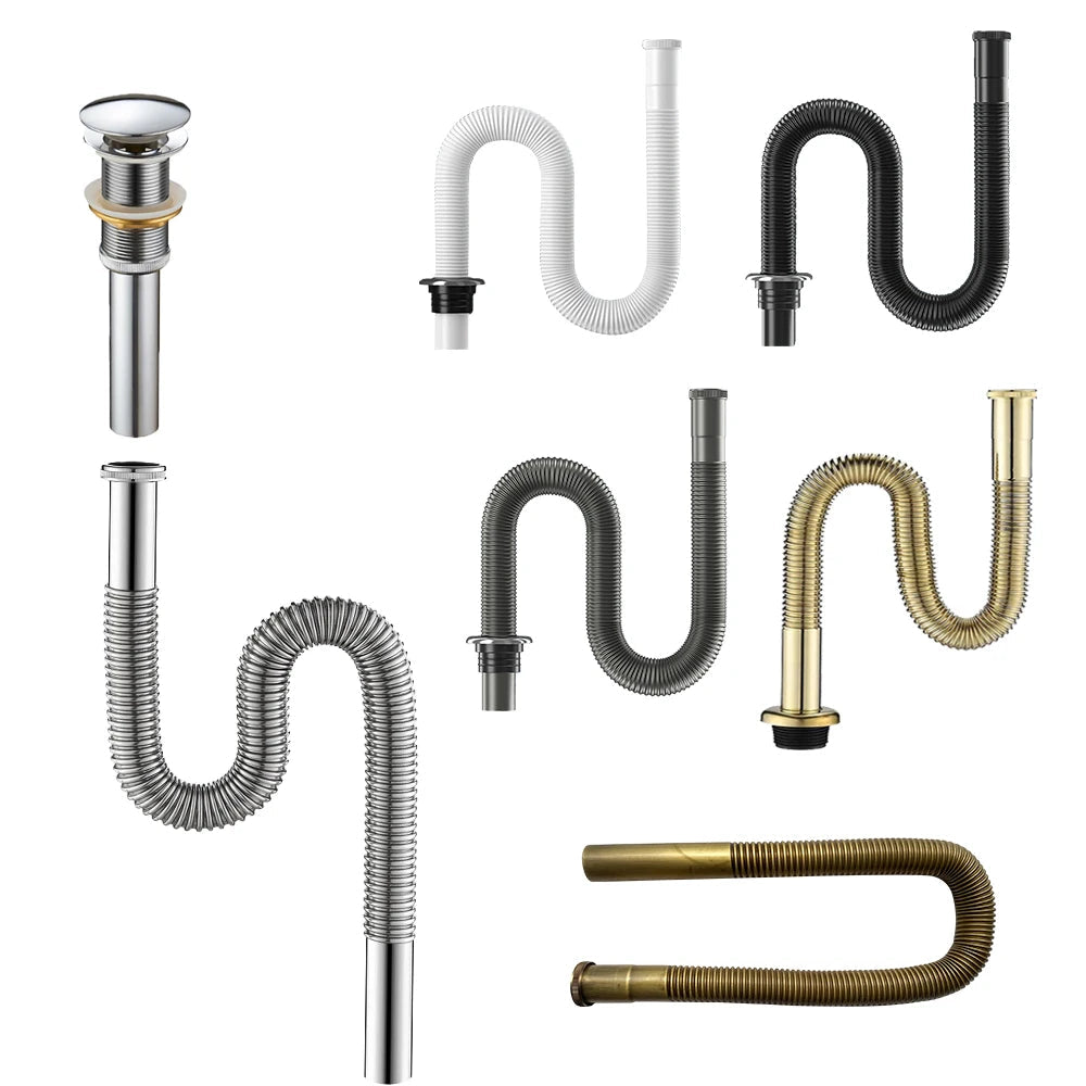Brass Retractable Drain Hose Bathroom Sink Flexible Drainpipe Basin Pop Up Tube Washbasin Wall Floor Flushing Pipe Fittings Shoppers Synchrony