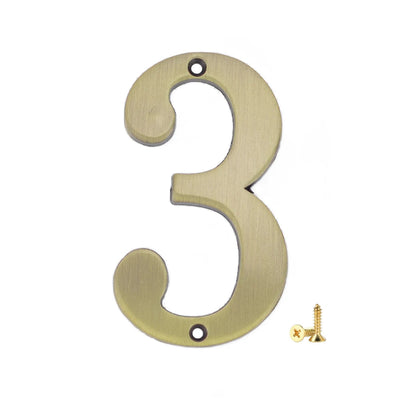 1Pcs 3Inch Metal House Numbers with M2 Screws Solid Zinc Alloy Mailbox Numbers 3D Address Numbers for Outside House Apartment Shoppers Synchrony