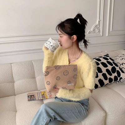 Makeup Bag Large Checkered Cosmetic Bag Capacity Travel Toiletry Bag Cute Makeup Brushes Aesthetic Accessories Storage Bag Shoppers Synchrony