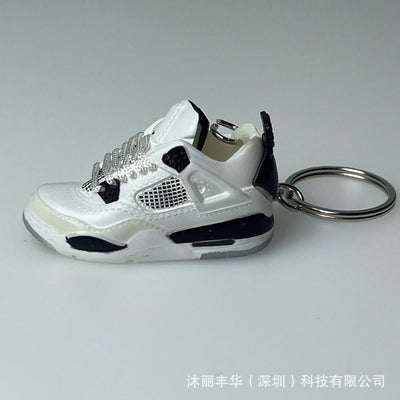 Trend AJ4 keychain Jordan 4 joint sports shoe model schoolbag gift mini AJ4 basketball shoes wholesale pendant Shoppers Synchrony