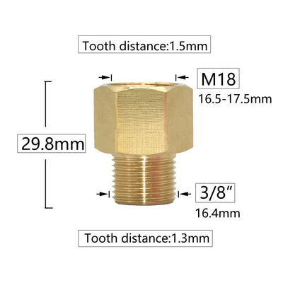 Brass 3/8 1/2 3/4" To M14 M18 M22 Male Female Thread Connector Cleaning Machine Faucet Bathroom Kitchen Copper Fittings Shoppers Synchrony