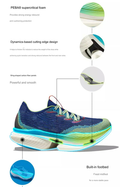 SALUDAS Original Carbon Plate Speed Running Shoes Men and Women Outdoor Road Marathon Shoes Elastic Cushioning Casual Sneakers Shoppers Synchrony