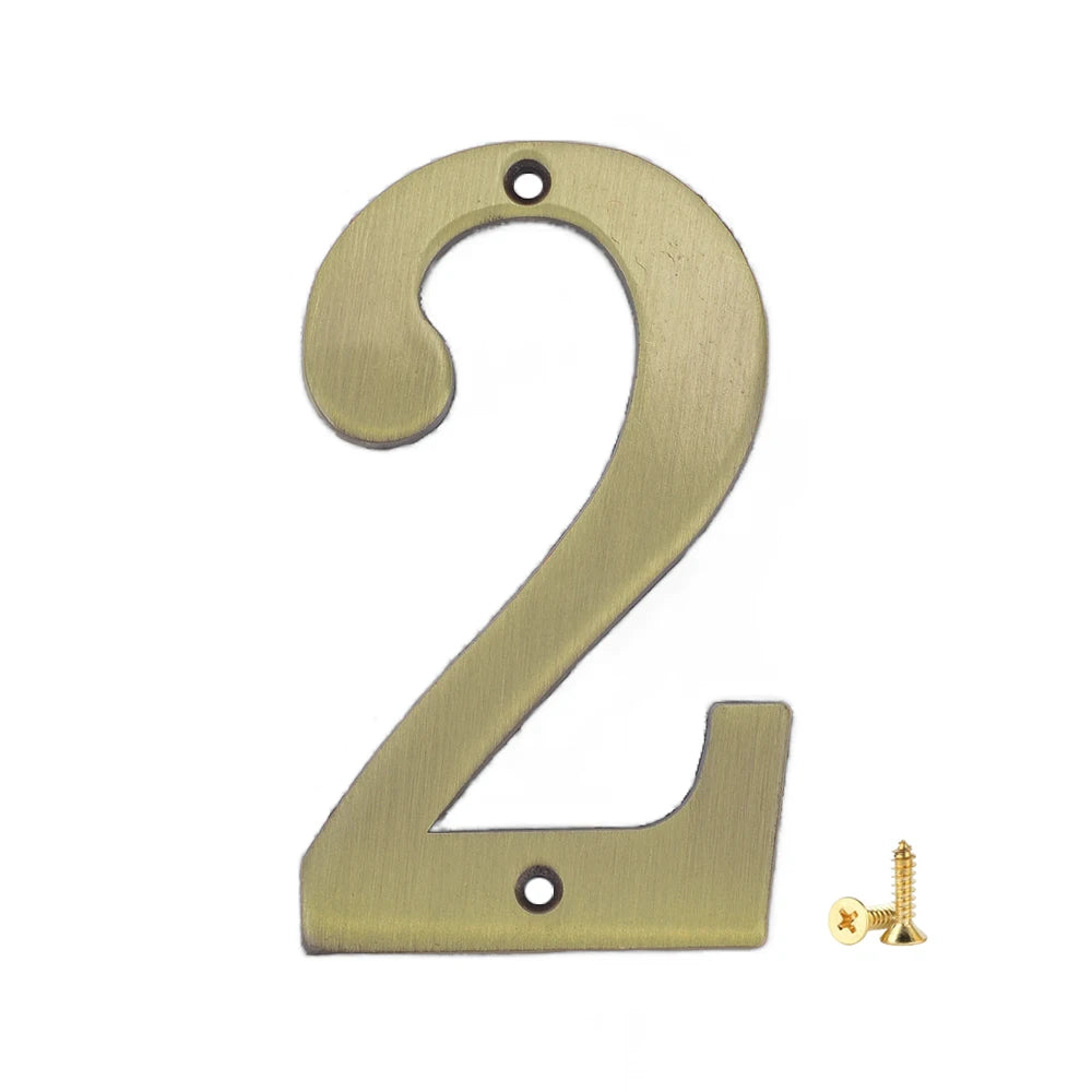 1Pcs 3Inch Metal House Numbers with M2 Screws Solid Zinc Alloy Mailbox Numbers 3D Address Numbers for Outside House Apartment Shoppers Synchrony