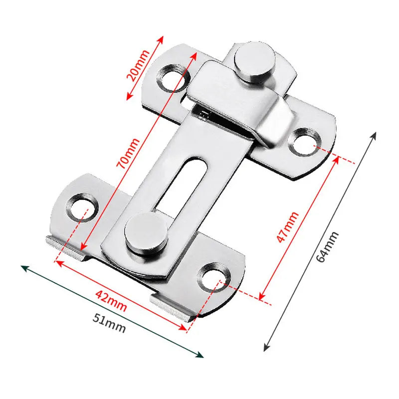 Door Lock Guard Latch Bolt 90°/180° Stainless Steel Toggle Latch Sliding Barn Door Lock Wine Cabinet Closet Right Angle Lock Shoppers Synchrony