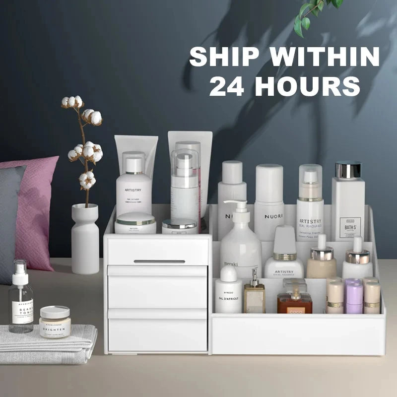 Large Capacity Cosmetic Storage Box Makeup Drawer Organizer Jewelry Nail Polish Makeup Container Desktop Sundries Storage Box Shoppers Synchrony