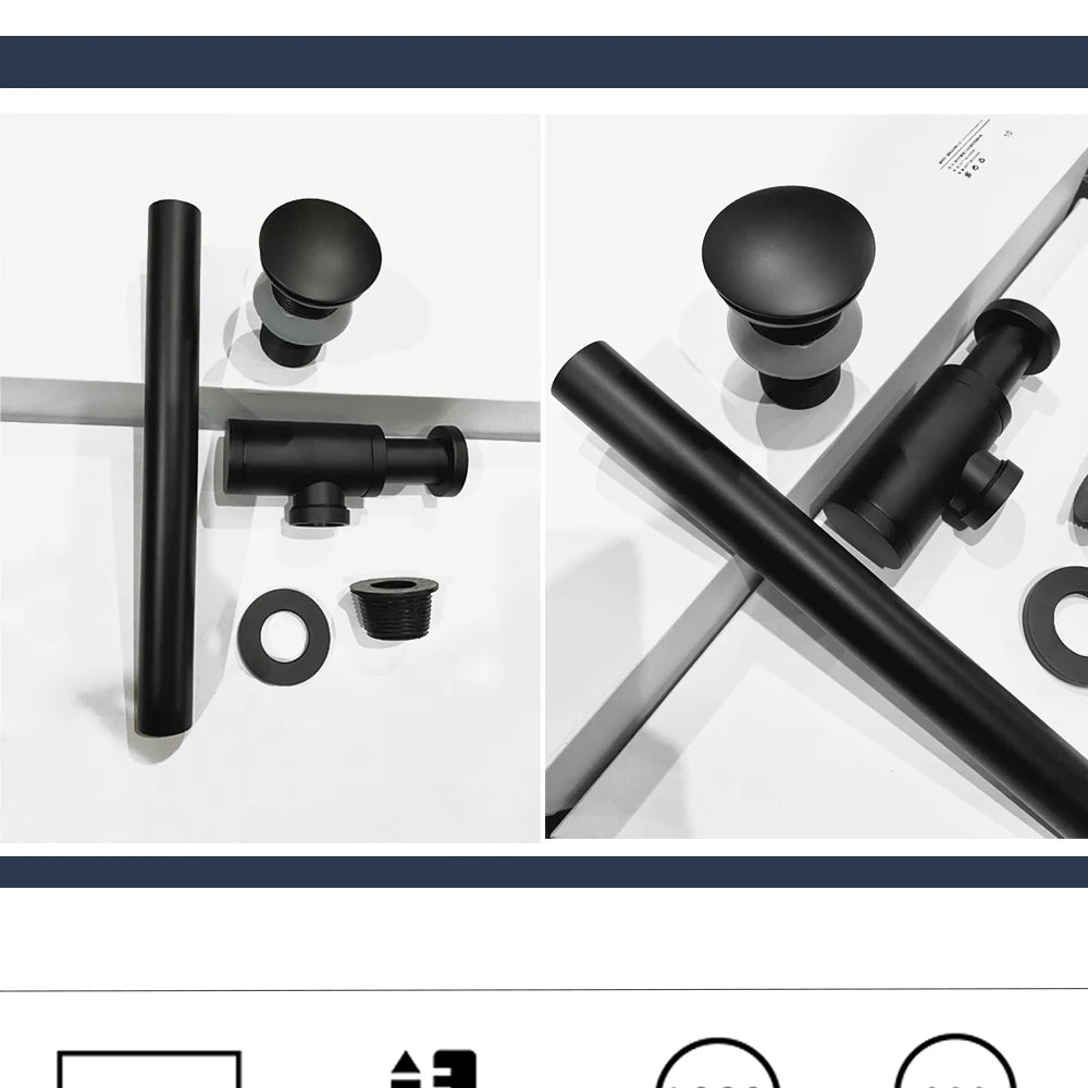 Black Bathroom Basin Bottle Trap Sink Waste Siphon Pipe Kits Toilet Deodorization Insect Stopper Drain Fittings Bathroom Basin Shoppers Synchrony