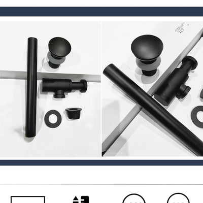 Black Bathroom Basin Bottle Trap Sink Waste Siphon Pipe Kits Toilet Deodorization Insect Stopper Drain Fittings Bathroom Basin Shoppers Synchrony