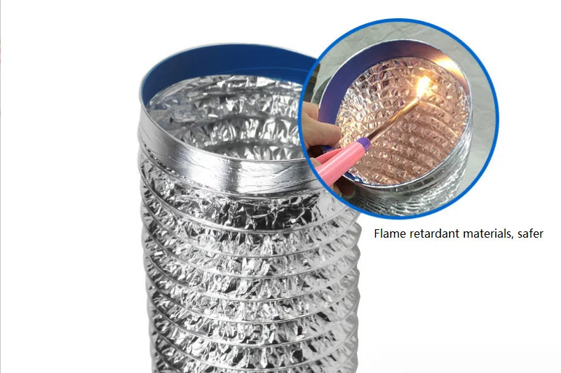 ∅60-150mm Dryer PVC Aluminum Foil Smoke Tube Flexible Ventilation Duct for Kitchen Bathroom Extractor Fitting Pipe Shoppers Synchrony
