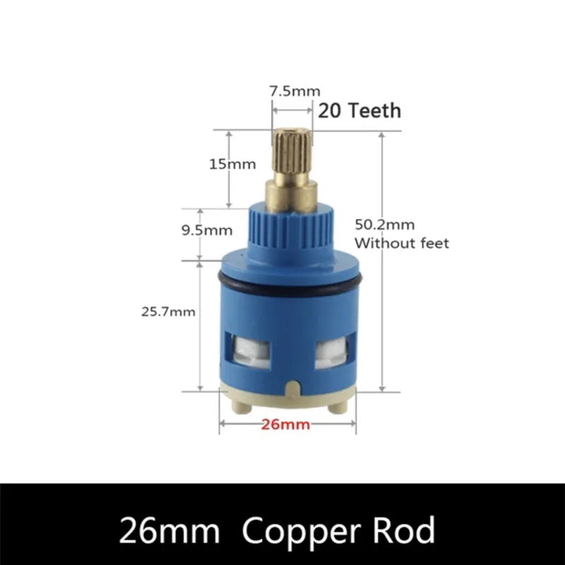 26MM Shower Faucet Ceramic Spool/Shower Sprinkler Water Separator 2-Hole Diversion Valve Core/Bathroom Accessories fittings Shoppers Synchrony