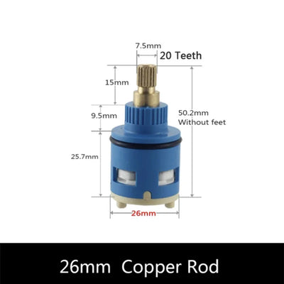 26MM Shower Faucet Ceramic Spool/Shower Sprinkler Water Separator 2-Hole Diversion Valve Core/Bathroom Accessories fittings Shoppers Synchrony