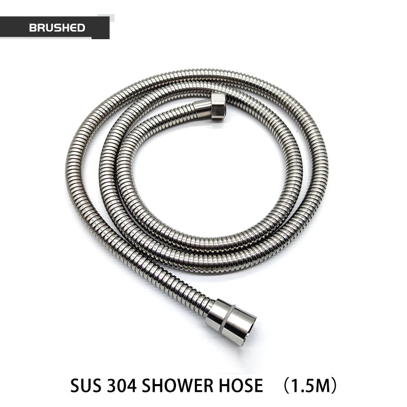 High Quality Black White Shower Hose Bathroom Fitting Stainless Steel Bath Tube 150CM Water Pipe Chrome Burshed Gold Grey Bronze Shoppers Synchrony