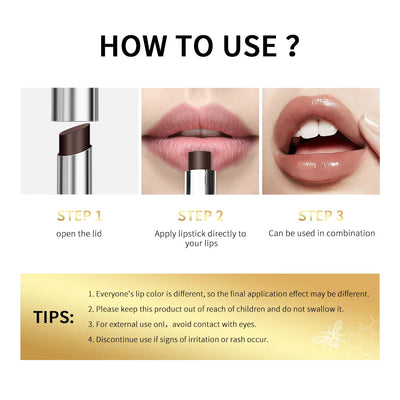 Black Honey Lipstick Long Lasting Moisturizing Natural Lip Plumper Makeup Lip Plumping Gloss Cosmetics Exfoliating for Lip Shoppers Synchrony