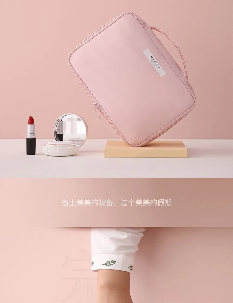 Travel Makeup Bag Water-resistant Toiletry Cosmetic Bag Portable Large Capacity Makeup Box Skincare Toiletry Storage Organizer Shoppers Synchrony