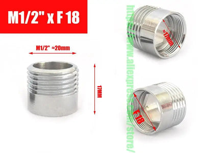 Brass Faucet Adapter1/2'' Male Screw Reducer Straight Fittings To 16 18 20 22 24 26 28 30MM  Kitchen Bathroom Aerator Connectors Shoppers Synchrony