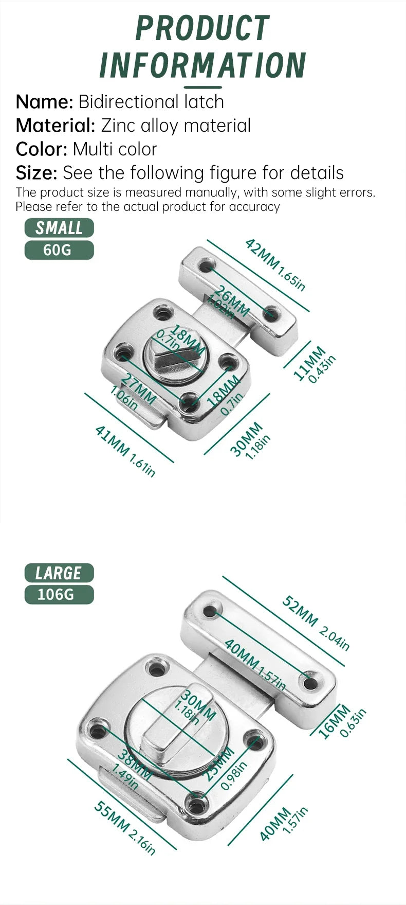 1pc Home Security Latch Rotate Bolt Latch Gate Latches Door Slide Lock Twist Rotating Barrel Lock For Bathroom Toilet Door Lock Shoppers Synchrony