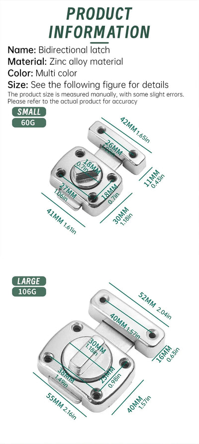 1pc Home Security Latch Rotate Bolt Latch Gate Latches Door Slide Lock Twist Rotating Barrel Lock For Bathroom Toilet Door Lock Shoppers Synchrony