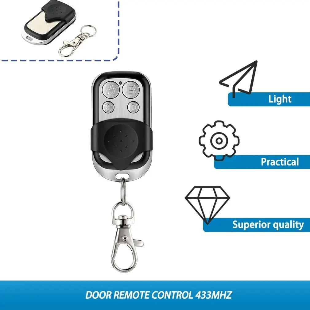 Metal Push Button Remote Control Transmitter ABCD / Lock Unlock 4Button 433MHz Universal 4 Buttons Garage Door Opener Remote Shoppers Synchrony