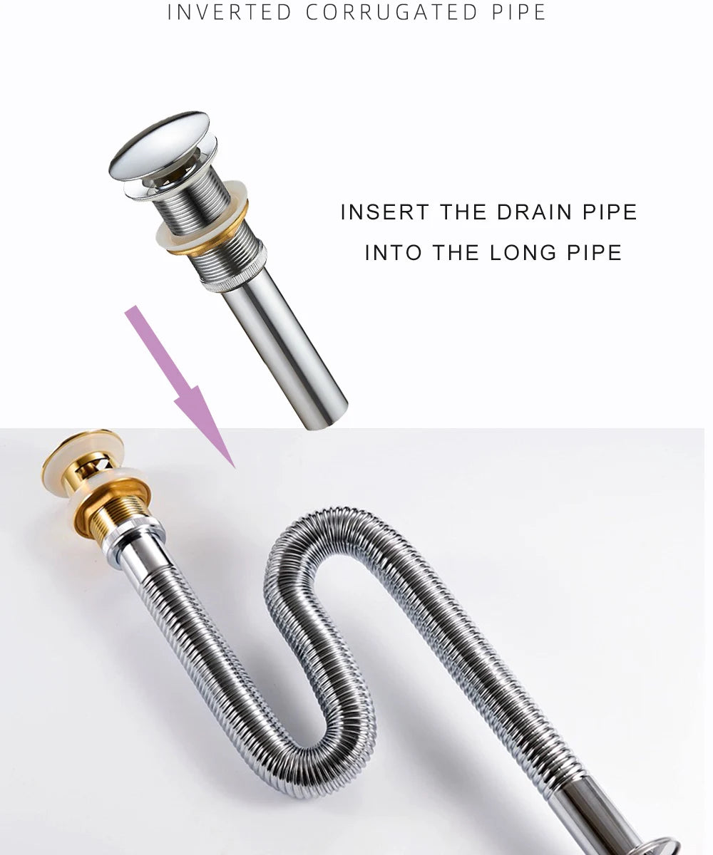 Brass Retractable Drain Hose Bathroom Sink Flexible Drainpipe Basin Pop Up Tube Washbasin Wall Floor Flushing Pipe Fittings Shoppers Synchrony