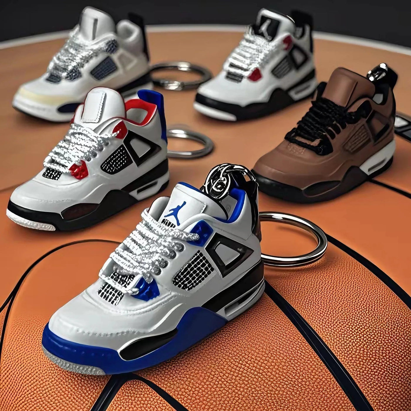 Trend AJ4 keychain Jordan 4 joint sports shoe model schoolbag gift mini AJ4 basketball shoes wholesale pendant Shoppers Synchrony