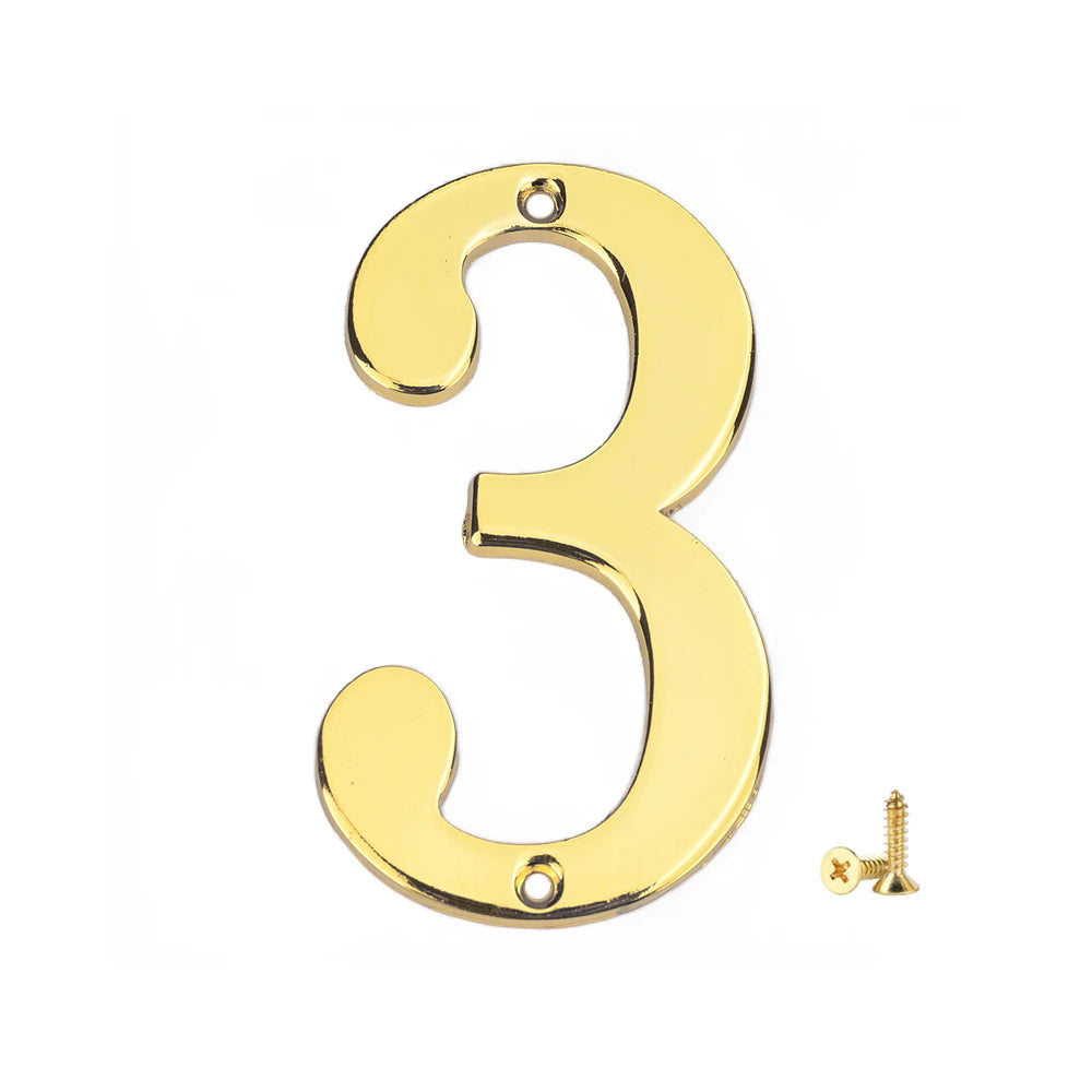 1Pcs 3Inch Metal House Numbers with M2 Screws Solid Zinc Alloy Mailbox Numbers 3D Address Numbers for Outside House Apartment Shoppers Synchrony