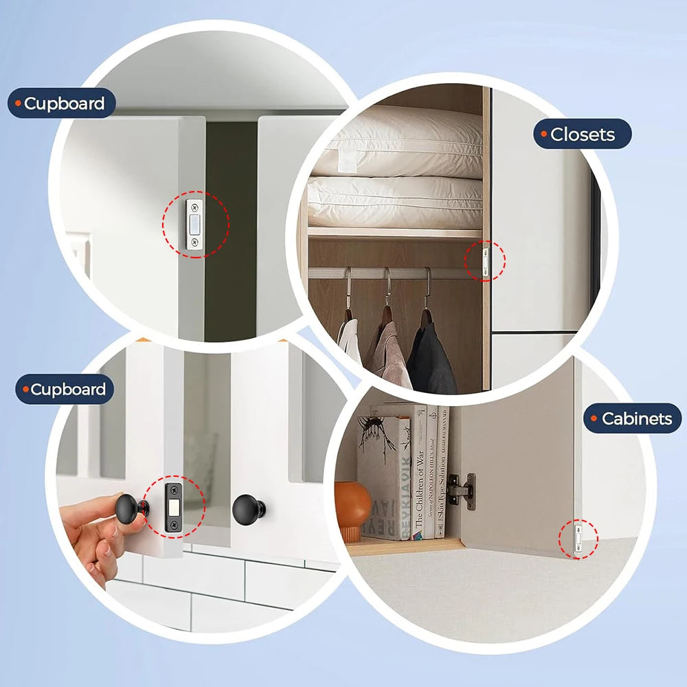Magnetic Cabinet Catches Ultra Thin Door Strong Magnets Stopper Invisible Adhesive Drawer Magnet Lock for Kitchen Closet Closer Shoppers Synchrony