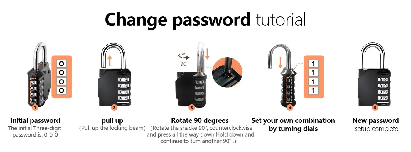 Clearance_Customs Padlock Password Locks 4 Digit Waterproof Outdoor Lock For Door Suitcase Bag Package Cabinet Locker Window_Con Shoppers Synchrony