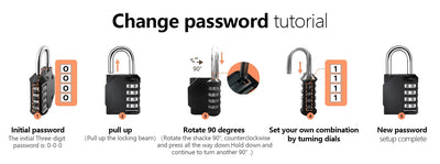 Clearance_Customs Padlock Password Locks 4 Digit Waterproof Outdoor Lock For Door Suitcase Bag Package Cabinet Locker Window_Con Shoppers Synchrony