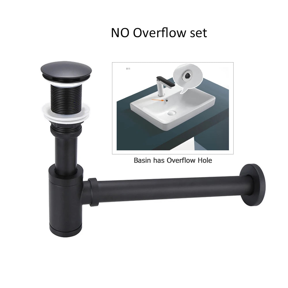 Black Bathroom Basin Bottle Trap Sink Waste Siphon Pipe Kits Toilet Deodorization Insect Stopper Drain Fittings Bathroom Basin Shoppers Synchrony