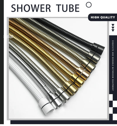 High Quality Black White Shower Hose Bathroom Fitting Stainless Steel Bath Tube 150CM Water Pipe Chrome Burshed Gold Grey Bronze Shoppers Synchrony