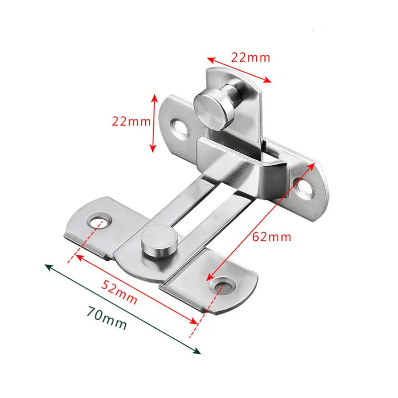 Door Lock Guard Latch Bolt 90°/180° Stainless Steel Toggle Latch Sliding Barn Door Lock Wine Cabinet Closet Right Angle Lock Shoppers Synchrony