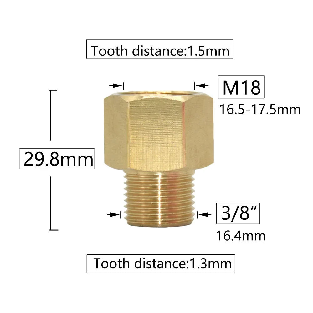 Brass 3/8 1/2 3/4" To M14 M18 M22 Male Female Thread Connector Cleaning Machine Faucet Bathroom Kitchen Copper Fittings Shoppers Synchrony