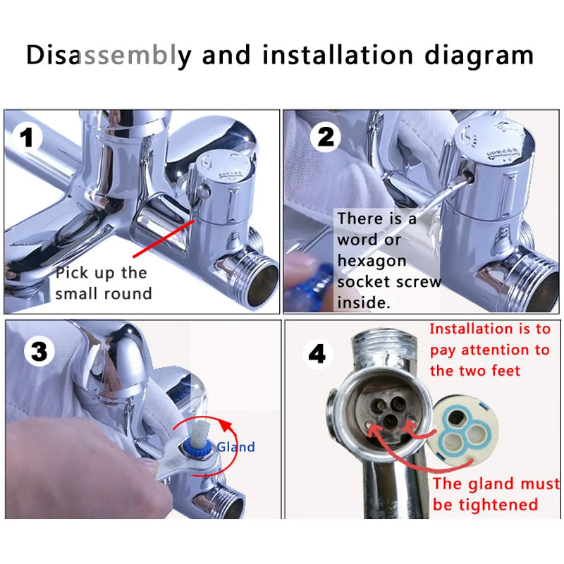 26MM Shower Faucet Ceramic Spool/Shower Sprinkler Water Separator 2-Hole Diversion Valve Core/Bathroom Accessories fittings Shoppers Synchrony