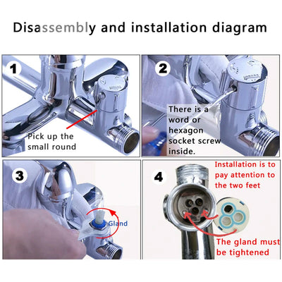 26MM Shower Faucet Ceramic Spool/Shower Sprinkler Water Separator 2-Hole Diversion Valve Core/Bathroom Accessories fittings Shoppers Synchrony