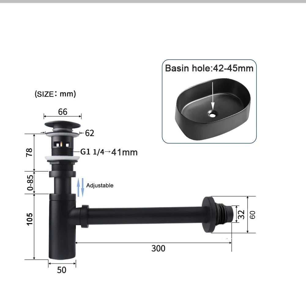 Black Bathroom Basin Bottle Trap Sink Waste Siphon Pipe Kits Toilet Deodorization Insect Stopper Drain Fittings Bathroom Basin Shoppers Synchrony