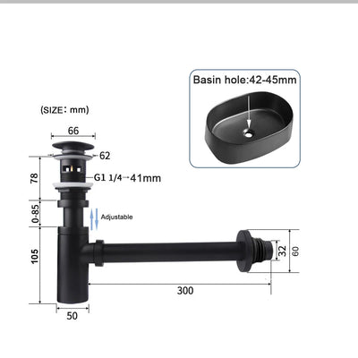 Black Bathroom Basin Bottle Trap Sink Waste Siphon Pipe Kits Toilet Deodorization Insect Stopper Drain Fittings Bathroom Basin Shoppers Synchrony