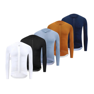 HISERWA Cycling Jersey Long Sleeve Men Pro Aero Slim Fit Cycling Jersey MTB Road Bike Clothing Breathable Quick Dry Shirt Bicycl Shoppers Synchrony