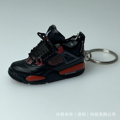 Trend AJ4 keychain Jordan 4 joint sports shoe model schoolbag gift mini AJ4 basketball shoes wholesale pendant Shoppers Synchrony