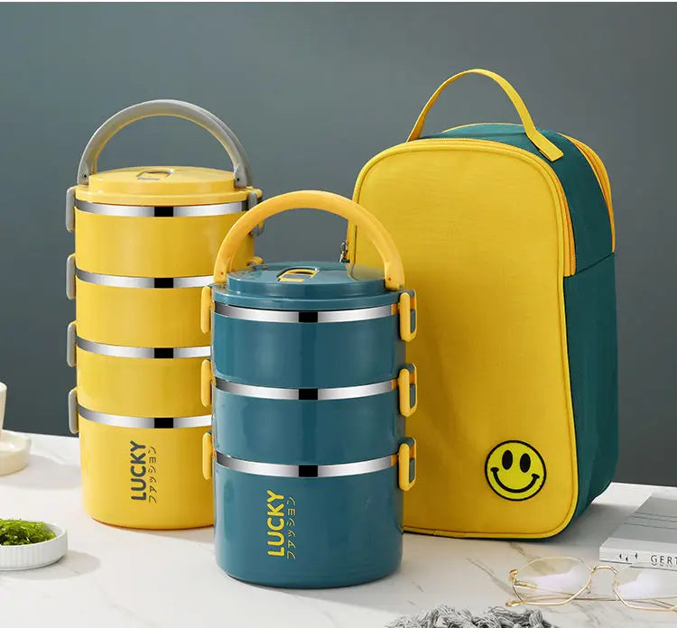 Portable Lunch Box Thermo Insulation Bento Thermos Containers Bento Bag Food Warmer for Kids Food Containers Shoppers Synchrony