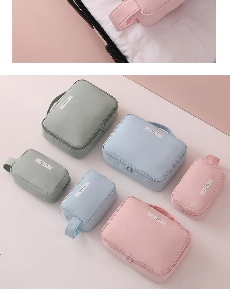 Travel Makeup Bag Water-resistant Toiletry Cosmetic Bag Portable Large Capacity Makeup Box Skincare Toiletry Storage Organizer Shoppers Synchrony