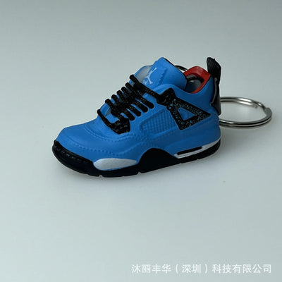 Trend AJ4 keychain Jordan 4 joint sports shoe model schoolbag gift mini AJ4 basketball shoes wholesale pendant Shoppers Synchrony