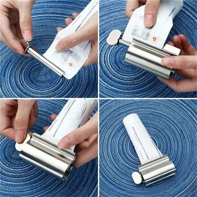1pc Stainless Steel Wringer Roller Rotate Dispenser for Ointments Cosmetics Bathroom Accessories Toothpaste Squeezer Tube Roller Shoppers Synchrony