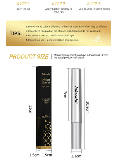 Black Honey Lipstick Long Lasting Moisturizing Natural Lip Plumper Makeup Lip Plumping Gloss Cosmetics Exfoliating for Lip Shoppers Synchrony