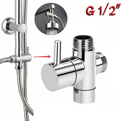 G1/2 Shower Diverter Valve Three-Way ABS Shower Arm Adapter Faucet Switch Valve Inlet Pipe Fittings Faucet Bathroom Tool Shoppers Synchrony