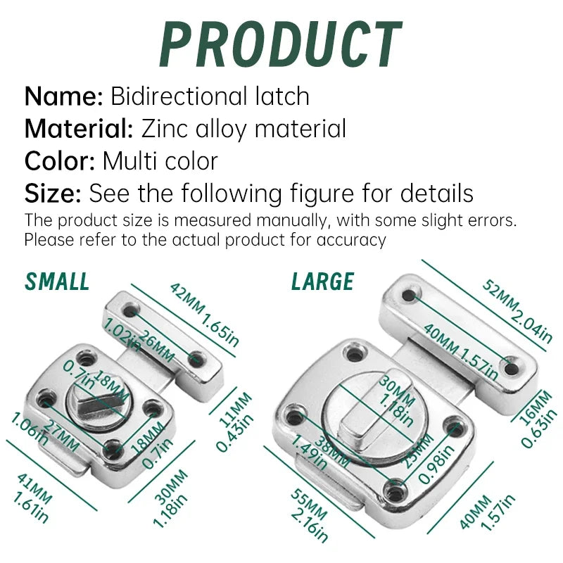 1pc Home Security Latch Rotate Bolt Latch Gate Latches Door Slide Lock Twist Rotating Barrel Lock For Bathroom Toilet Door Lock Shoppers Synchrony