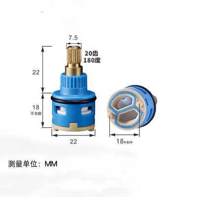 25MM/22MM Shower Faucet Ceramic Spool/Shower Sprinkler Water Separator 2-Hole Diversion Valve Core/Bathroom Accessories fittings Shoppers Synchrony