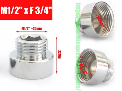 Brass Faucet Adapter1/2'' Male Screw Reducer Straight Fittings To 16 18 20 22 24 26 28 30MM  Kitchen Bathroom Aerator Connectors Shoppers Synchrony