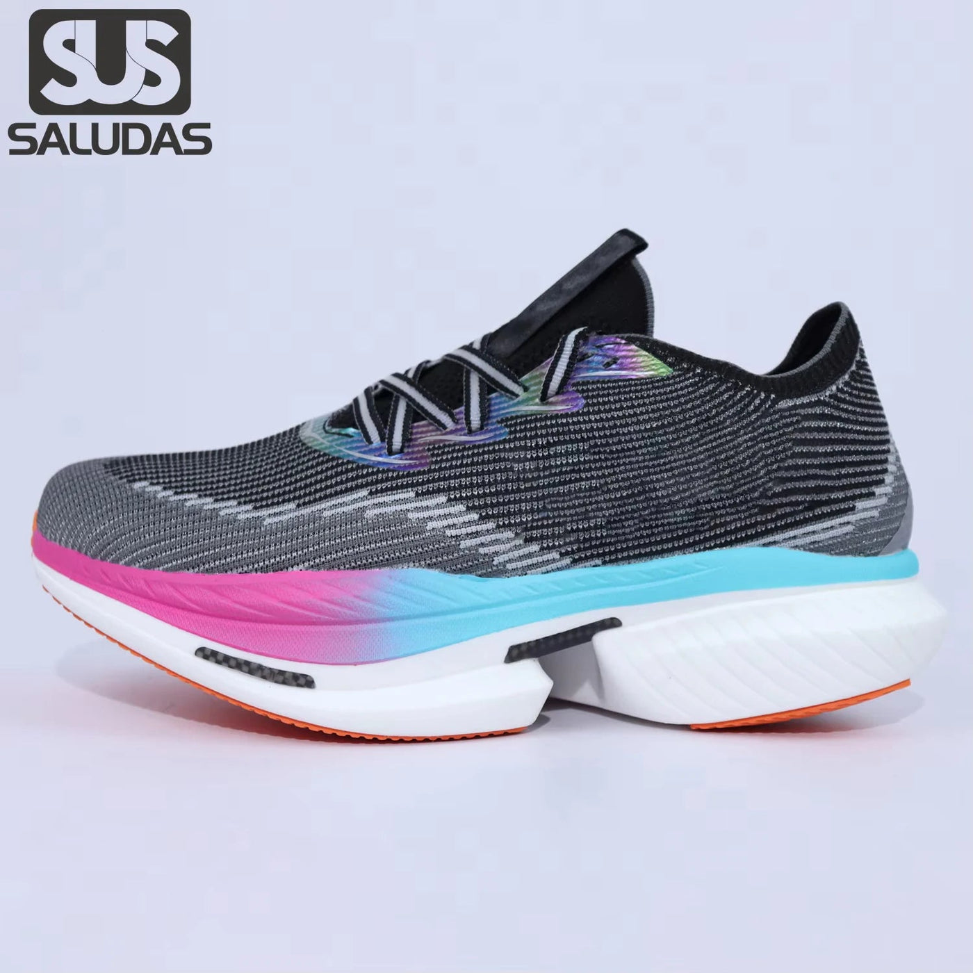 SALUDAS Original Carbon Plate Speed Running Shoes Men and Women Outdoor Road Marathon Shoes Elastic Cushioning Casual Sneakers Shoppers Synchrony