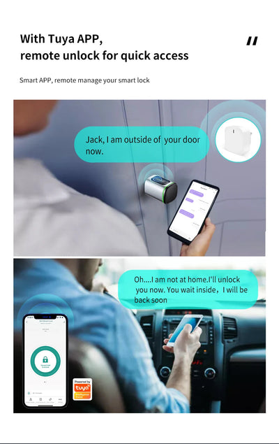 Smart Cylinder Lock With Tuya Bluetooth Fingerprint 13.56mhz IC Card Include CR123A Battery Easy Installation Replace S1 Shoppers Synchrony